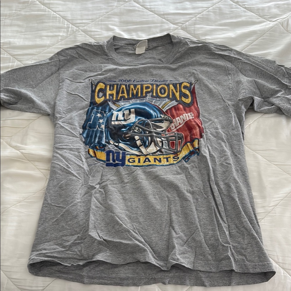 Gray New York Giants 2000 Champions T-Shirt